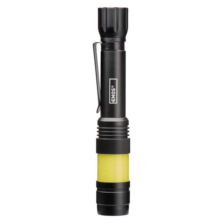 Метален фенер, EMOS COB LED 2xAAA, 180lm, IP44