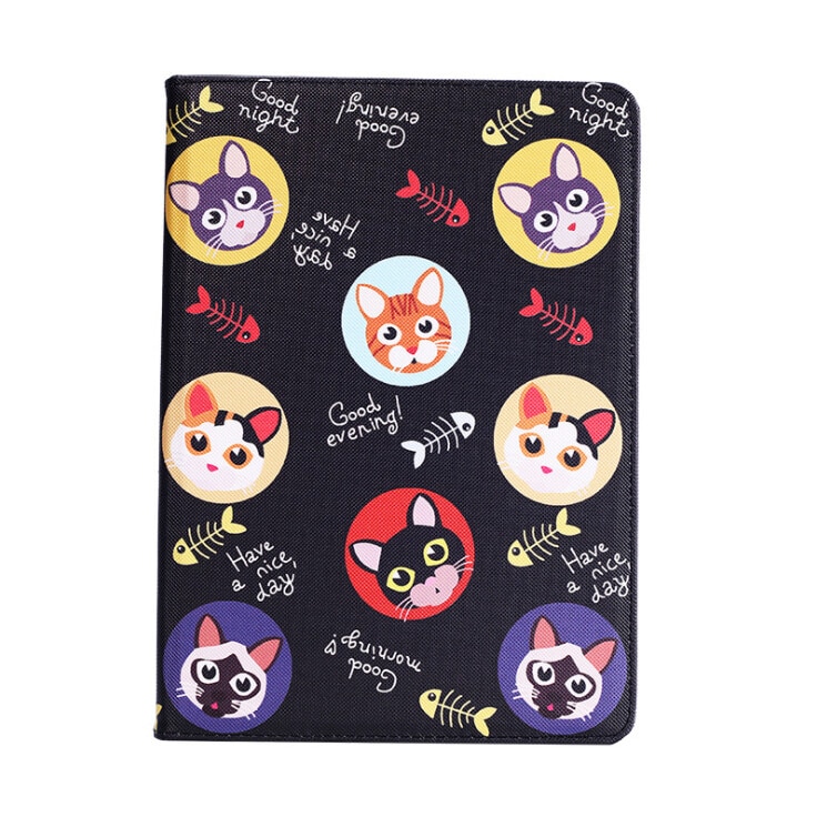 Husa de protectie pentru tableta, Compatibil cu iPad Mini 1/2/3/4/5, Model pisici, Multicolor
