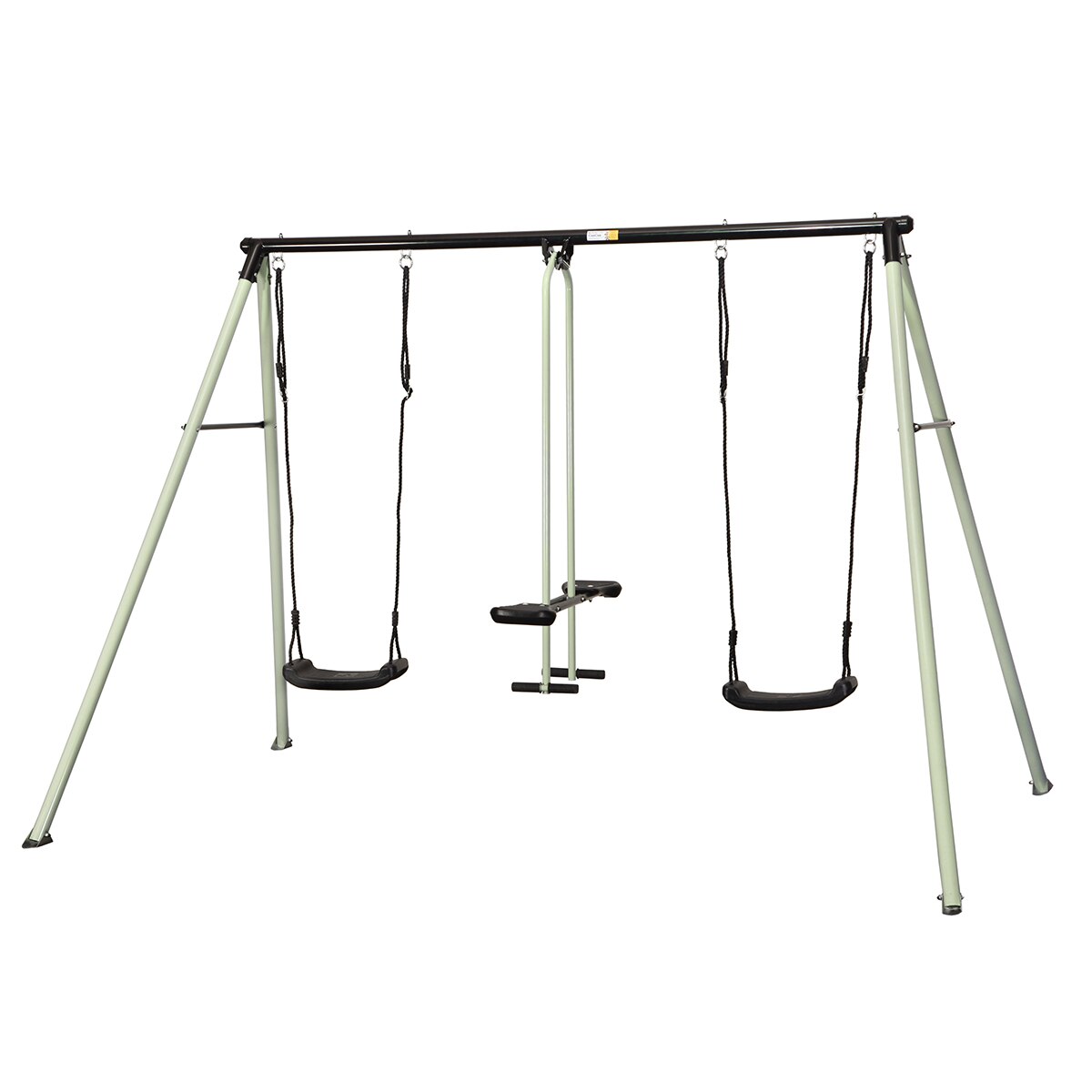 Leagan Cancan clasic Green Pale, verde pudra, 4 locuri, cadru metal