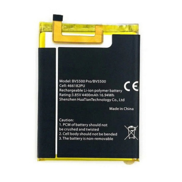 Blackview BV5500, BV5500 Pro eredeti, gyári akkumulátor (4400mAh, Li-Ion)