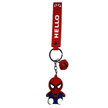 Breloc chei, icon Spiderman, cauciuc moale, rosu, 21 cm Breloc chei, icon Spiderman, cauciuc moale, rosu, 21 cm