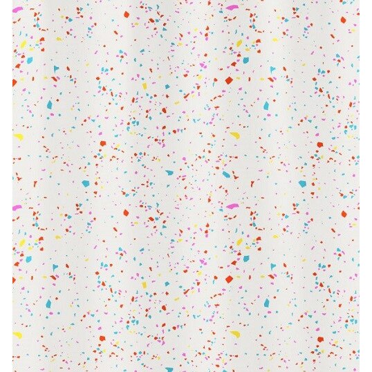 Perdea de dus Kleine Wolke alba cu puncte multicolore Confetti din plastic ecologic 180x200cm