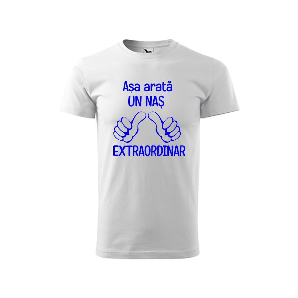 Tricou barbati personalizat Asa Arata Un Nas Extraordinar, Malfini, Alb, XS