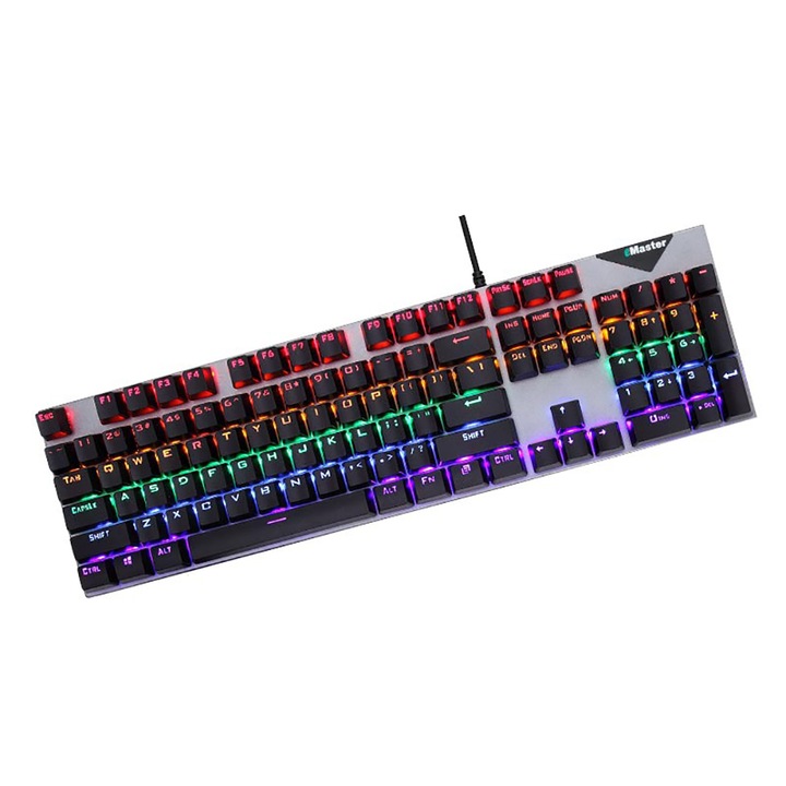 Tastatura mecanica BOMSTOM, Iluminata, Negru
