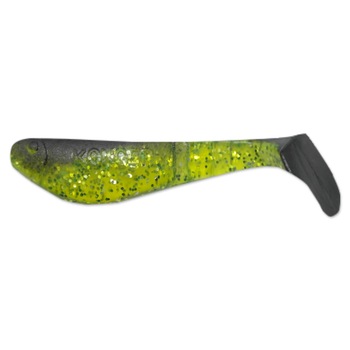 Set 5buc Shad Konger Killer Shadow 5.5cm, 2.3gr, culoarea Verde glitter, spate negru Set 5buc Shad Konger Killer Shadow 5.5cm, 2.3gr, culoarea Verde glitter, spate negru