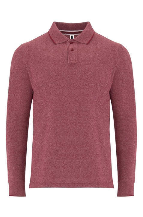 Tricou polo cu maneca lunga barbati, Roly Dylan, Visiniu