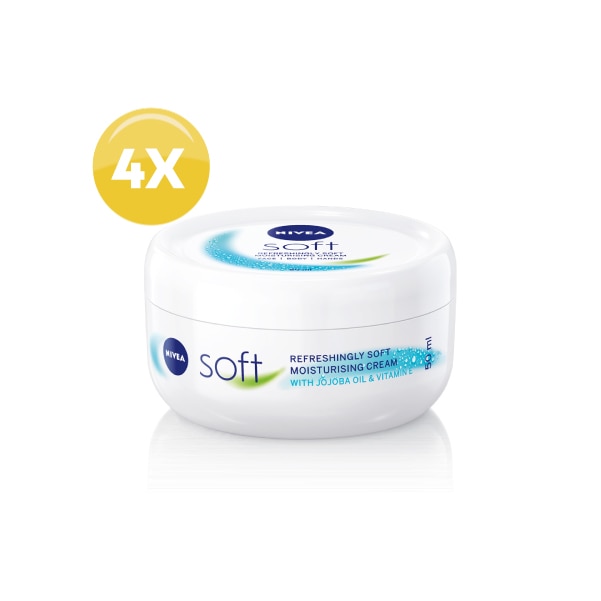 Pachet promo: Crema Nivea Soft 4 buc x 200 ml