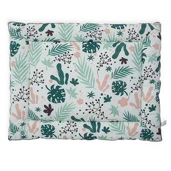 Saltea de joaca pentru bebelusi, Jollein Leaves, matlasata, 80x100cm Saltea de joaca pentru bebelusi, Jollein Leaves, matlasata, 80x100cm