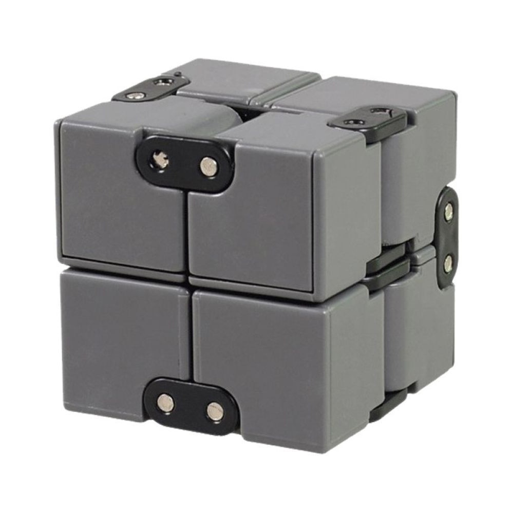 Cub Antistres Zenuk® - Infinity Cub, 4x4x4, Miscari Infinite, Gri