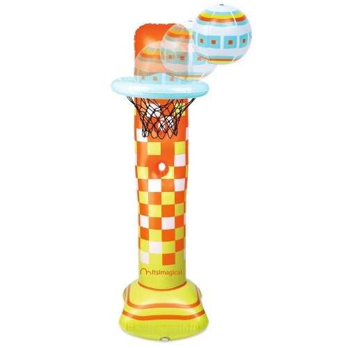 Joc de basket gonflabil Imaginarium Air Basket! cu 3 inaltimi reglabile, inel cu plasa si minge