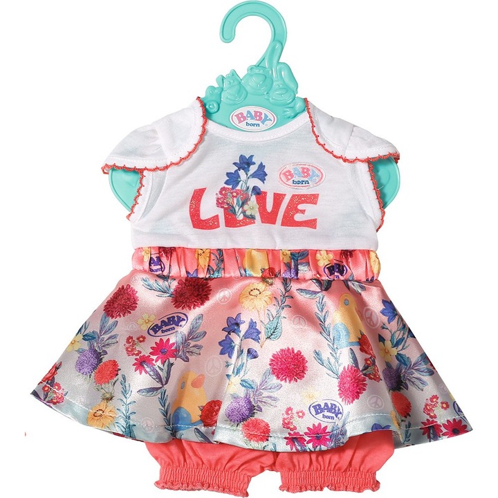 Baby Born baba ruhák, Trend Baby Dress, fehér, 43 cm