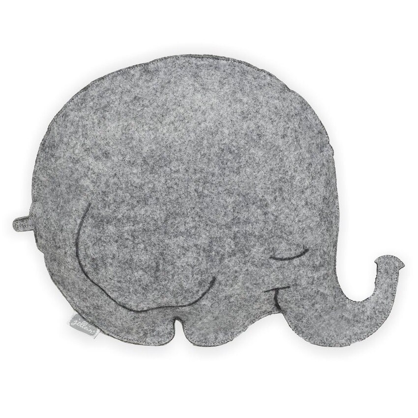 Perna decorativa Jollein FB elefant, 30x36.5cm, gri