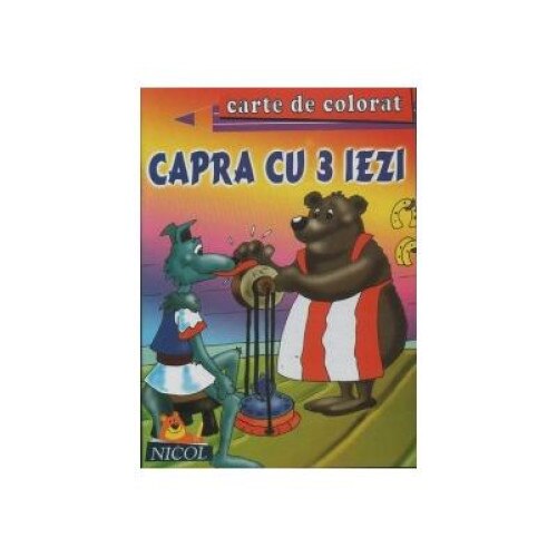 Capra cu 3 iezi - repovestire dupa Ion Creanga (carte de colorat + poveste)