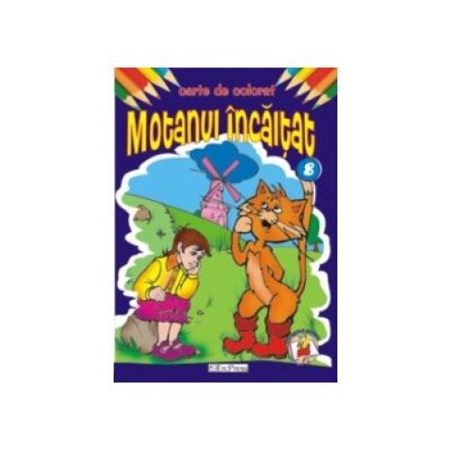 Motanul incaltat - carte de colorat (colectia Povestile bunicii, nr. 8)