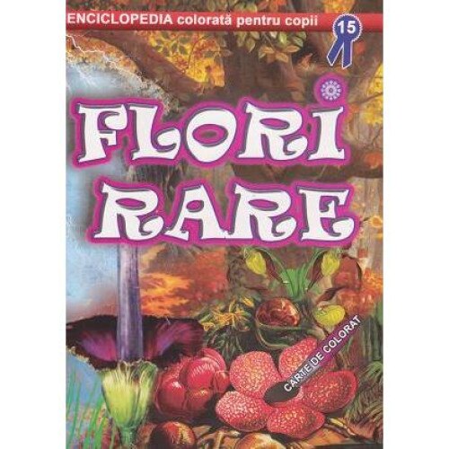 Flori rare - Carte de colorat