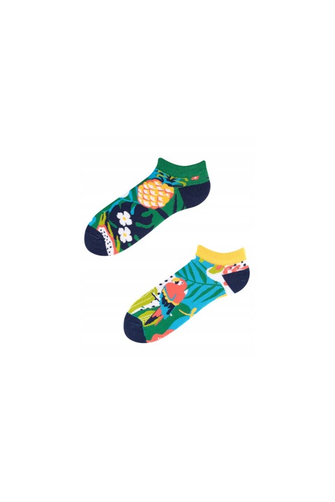 Мъжки чорапи до глезена, ToDo, щампа на папагал, многоцветни, 35-38 EU