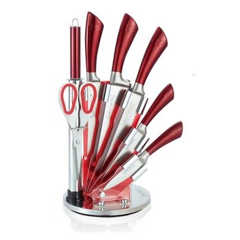 Set cutite cu suport Royalty Line, 8 piese, rosii Set cutite cu suport Royalty Line, 8 piese, rosii