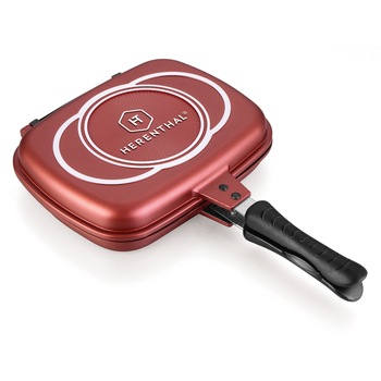 Tigaie dubla Herenthal, 28 cm, rosie Tigaie dubla Herenthal, 28 cm, rosie