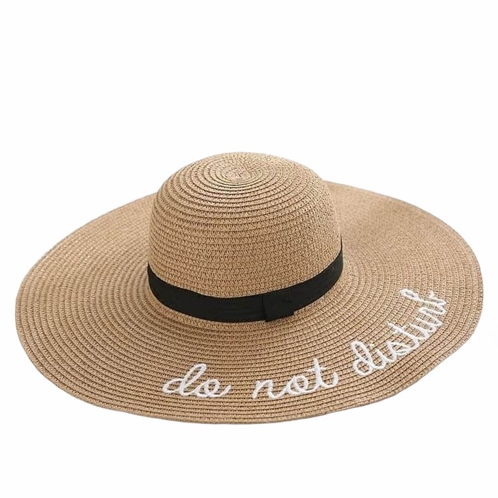 Palarie dama cu bor mare, maron, Do Not Disturb, Layla, Pursehuit
