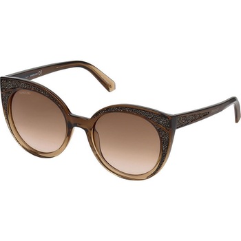 Ochelari de soare dama Swarovski Cat Eye Crystal Brown/Brown Degrade SK0178/S-47F Ochelari de soare dama Swarovski Cat Eye Crystal Brown/Brown Degrade SK0178/S-47F