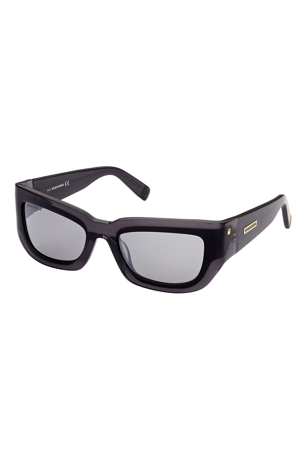 Dsquared, Ochelari de soare dreptunghiulari, Gri inchis, 55-21-125 Standard