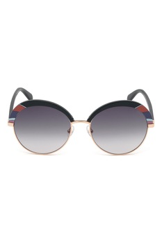 Emilio Pucci, Ochelari de soare rotunzi cu rama metalica, Negru/Auriu, 57-18-140 Standard Emilio Pucci, Ochelari de soare rotunzi cu rama metalica, Negru/Auriu, 57-18-140 Standard