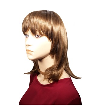 Peruca dama, fibra sintetica, cu aspect natural, saten deschis plus, lungime medie Peruca dama, fibra sintetica, cu aspect natural, saten deschis plus, lungime medie