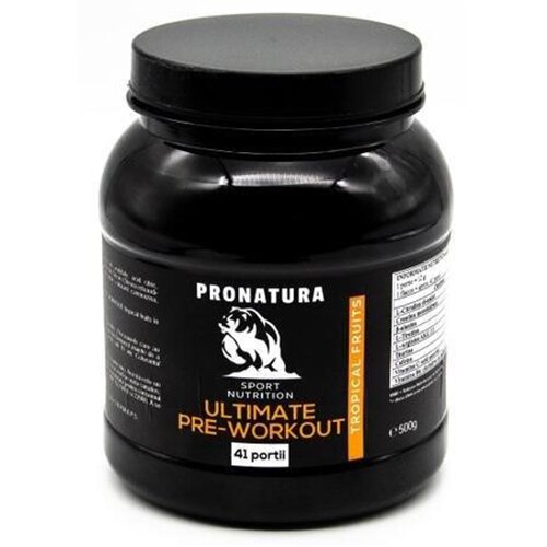 Supliment nutritiv Ultimate Pre Workout Tropical, Pro Natura, 500 grame