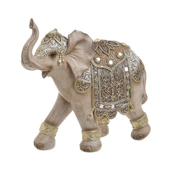 Decoratiune elefant, din rasina, crem-gold, 25 x 10 x 24 cm Decoratiune elefant, din rasina, crem-gold, 25 x 10 x 24 cm
