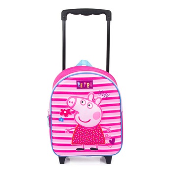 Troler sau ghiozdan copii Peppa Pig - Pretty Little Things, design 3D multicolor, inaltime 35 cm Troler sau ghiozdan copii Peppa Pig - Pretty Little Things, design 3D multicolor, inaltime 35 cm