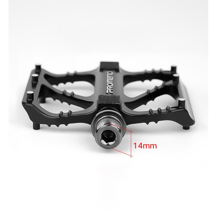 Pedale pentru bicicleta, Aliaj aluminiu, MTB, Antiderapant, Negru