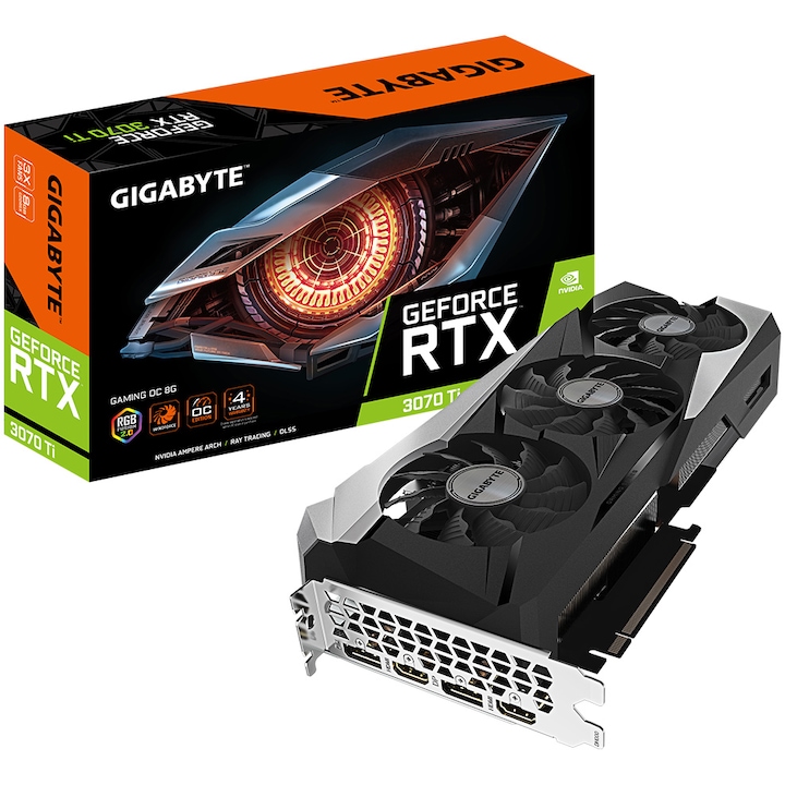 Gigabyte GeForce® RTX Videokártya™ 3070 Ti GAMING OC, 8 GB GDDR6X, 256 bites