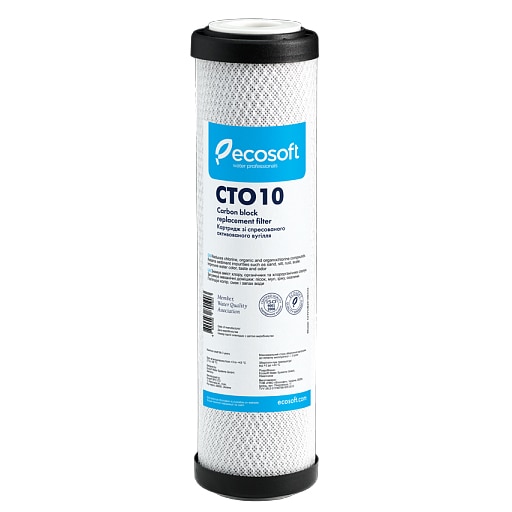 Cartus carbon Ecosoft Block CTO 47EC0018, carbune presat, nuca cocos, 2.5x10