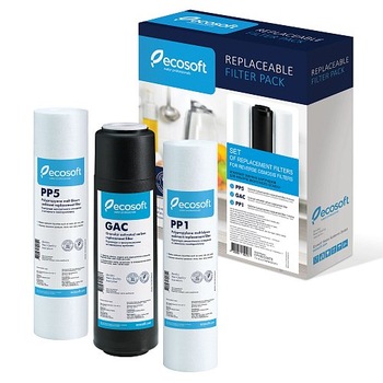 Set cartuse prefiltrare Ecosoft 47EC0010 pentru sistem cu osmoza inversa Ecosoft Set cartuse prefiltrare Ecosoft 47EC0010 pentru sistem cu osmoza inversa Ecosoft