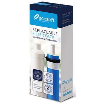 Set cartuse membrana si postcarbon Ecosoft 47EC0012 pentru sistem cu osmoza inversa Ecosoft Set cartuse membrana si postcarbon Ecosoft 47EC0012 pentru sistem cu osmoza inversa Ecosoft
