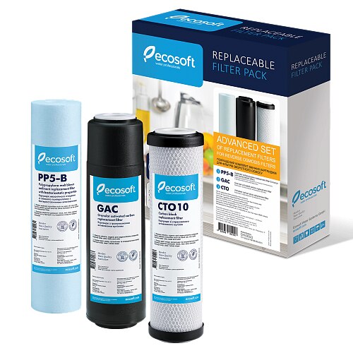 Set cartuse prefiltrare Ecosoft 47EC0011 pentru sistem cu osmoza inversa Pure Aquacalcium