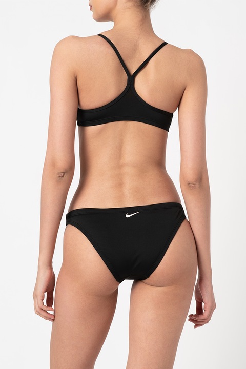 Nike, Kétrészes fürdőruha sportos hátrésszel, Fekete, XL