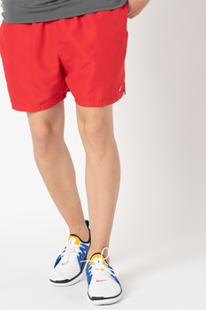 Nike, Pantaloni scurti de baie cu detaliu logo Essential 5'' Volley, Rosu, 2XL Nike, Pantaloni scurti de baie cu detaliu logo Essential 5'' Volley, Rosu, 2XL
