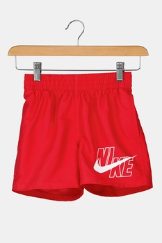 Nike, Pantaloni scurti de baie cu imprimeu logo, Rosu Nike, Pantaloni scurti de baie cu imprimeu logo, Rosu