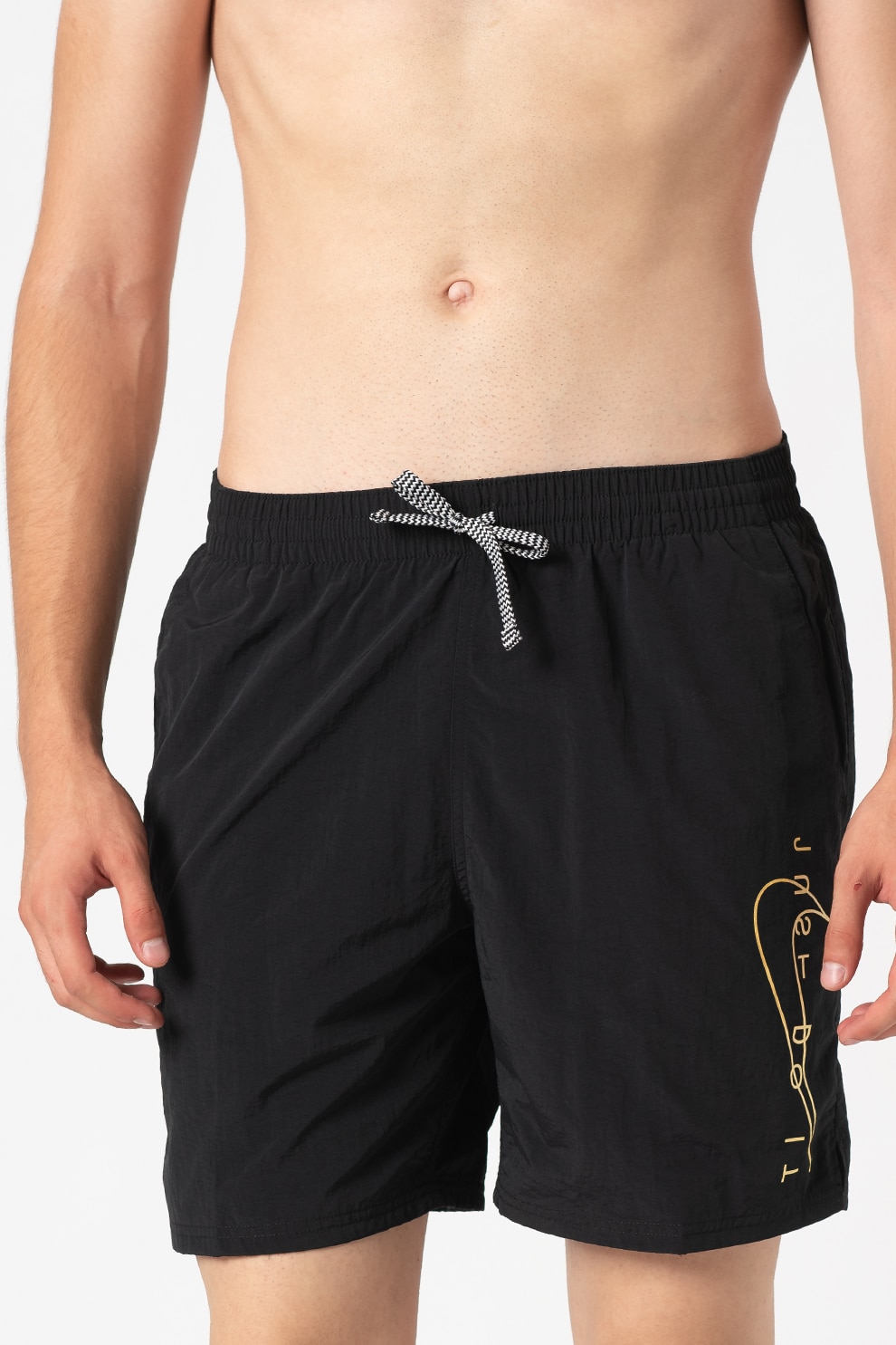 Nike, Pantaloni scurti de baie cu snur de ajustare 7'' Volley, Negru