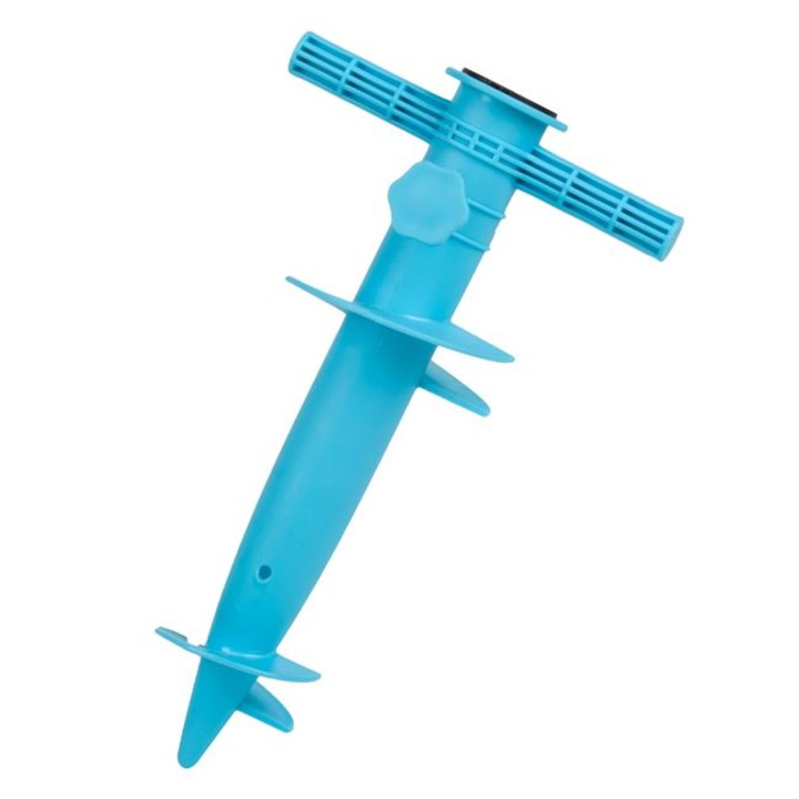 Suport din plastic pentru umbrele de plaja, dimensiune 31 cm, Turcoaz