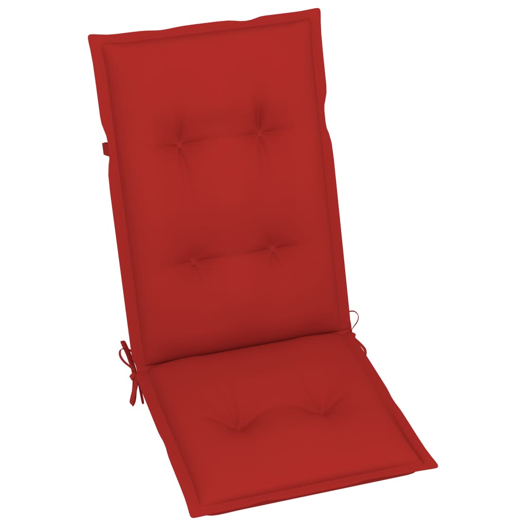 Set perne pentru scaun de gradina, 2 buc, rosu, 120x50x7 cm 314251