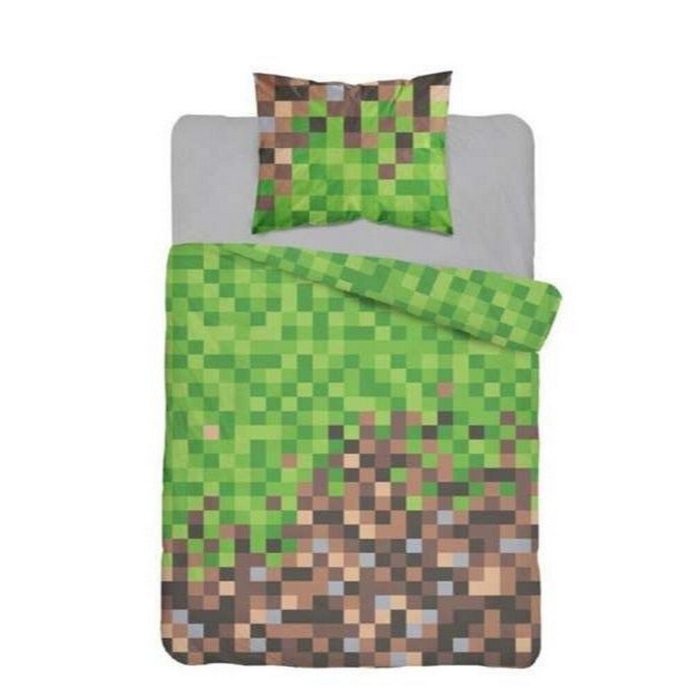 Lenjerie de pat pentru copii Detexpol, Minecraft, Bumbac, 140x200cm
