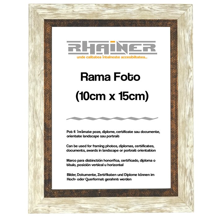 Rama foto Valencia, Rhainer, Antracit, 10x15