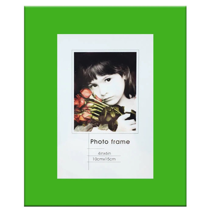 Rama foto sticla Cordoba, Rhainer, verde, 10x15