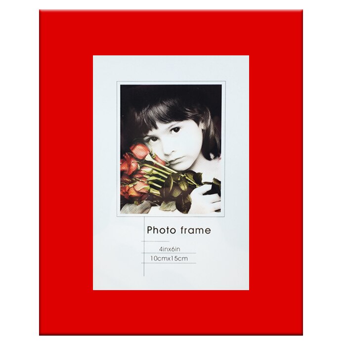 Rama foto sticla Cordoba, Rhainer, rosu, 10x15