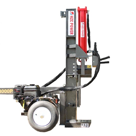Despicator de lemne vertical si orizontal, HZC Power, HS30244, Hidraulic, Motor benzina in 4 timpi, Forta 30 T, Negru/Rosu