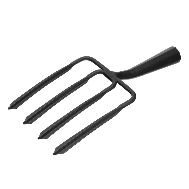Вила Tools World, За копаене, 4-рога, 190 х220 мм, Широк зъб, Удължен захват на дръжката, Без дръжка