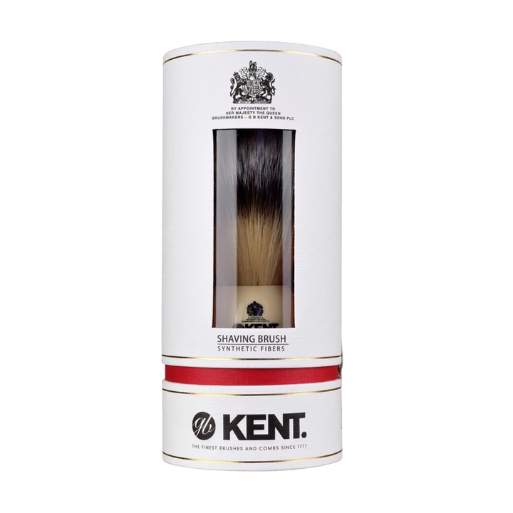 Четка за бръснене Kent Brushes Medium Synthetic, BK8S, среден размер, дръжка тип слонова кост