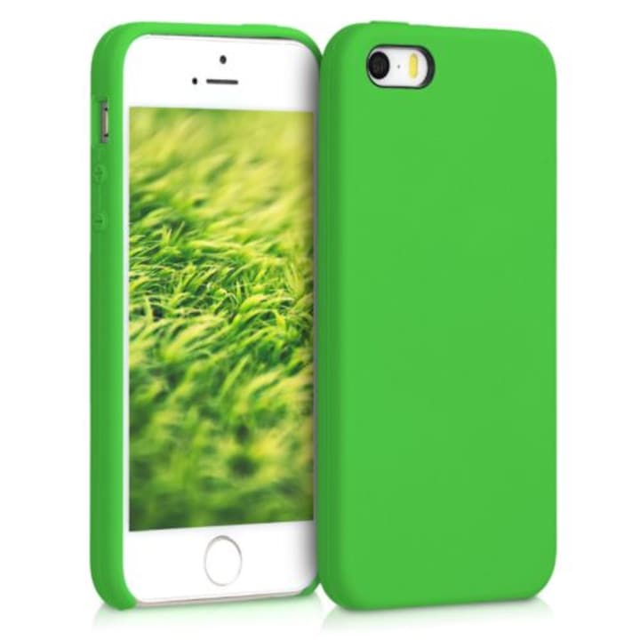 Telefontok Apple iPhone 5 / iPhone 5s / iPhone SE készülékhez, szilikon, zöld, 42766.159